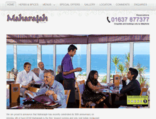 Tablet Screenshot of maharajah-restaurant.co.uk